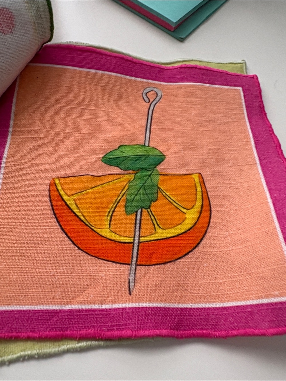 Anthropologie Saluti SET OF4 New Bar Cocktail Napkins - Picture 3 of 7